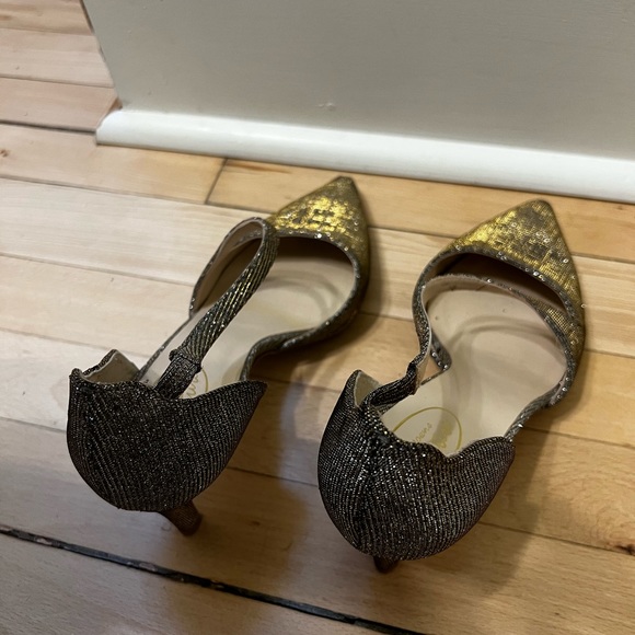 Browns heels, sparkly, made in Spain, size 36, worn once to prom - Picture 1 of 4